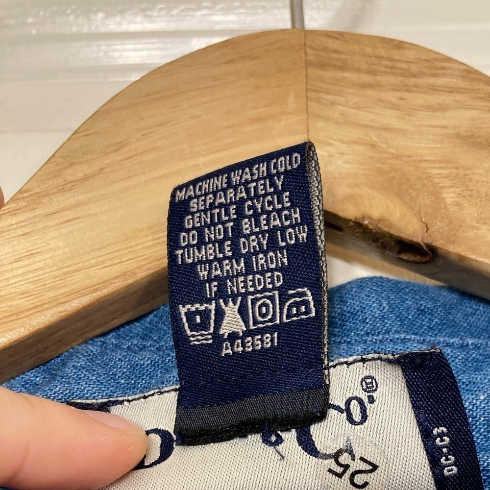 Denim & Co floral embroidery long sleeve denim shirt jacket shacket - Picture 4 of 5